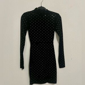H&M Black Hugging Body Icon Dress Size Xsmall